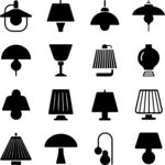 各式台灯图标集合