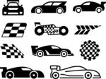 赛车元素图标集合
