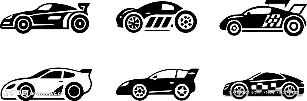 多款酷炫汽车轮廓图