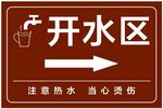 开水区指示牌