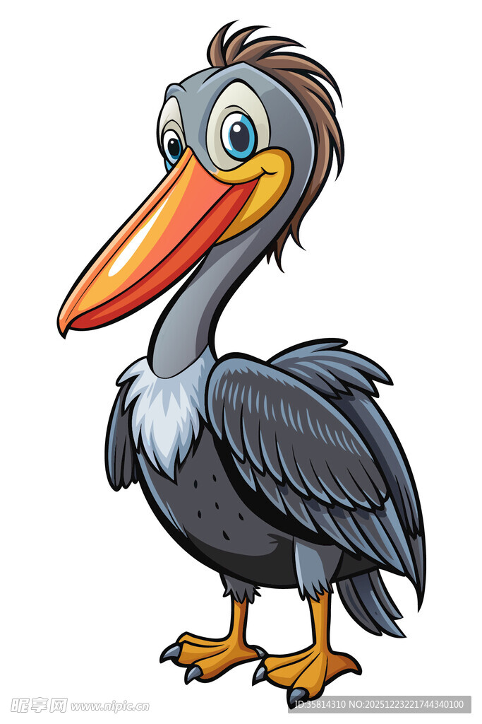 卡通鹈鹕形象