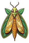 彩色飞蛾插画