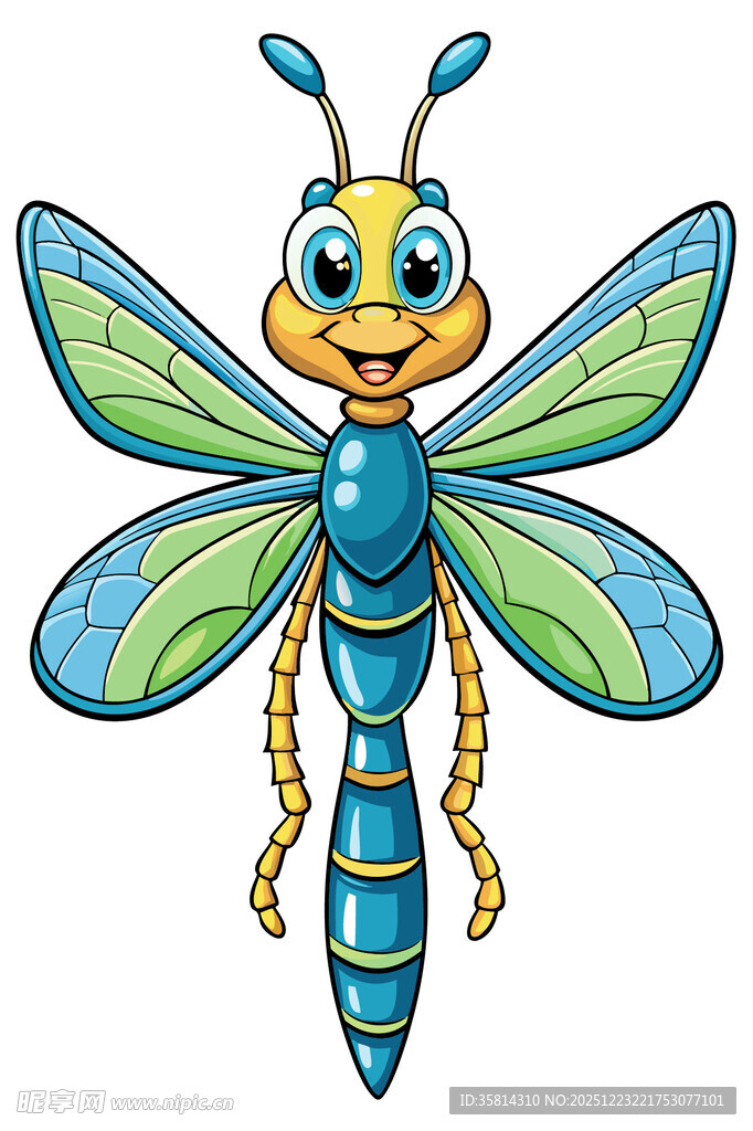 可爱卡通蜻蜓形象