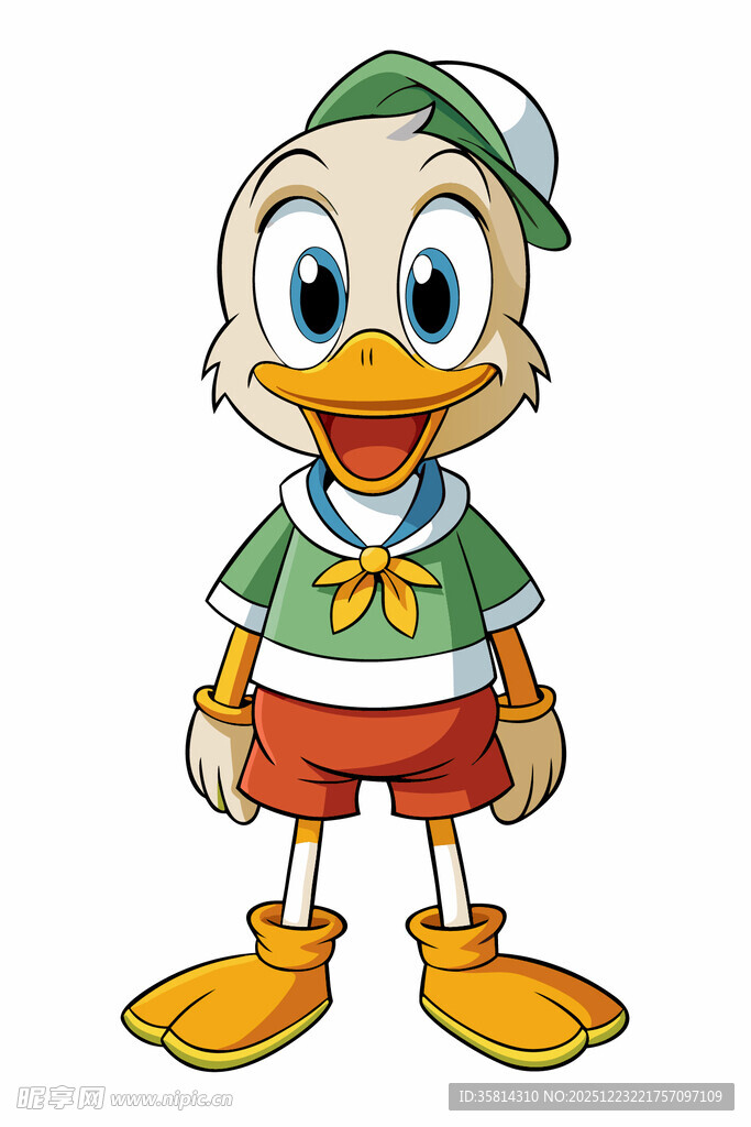 卡通小鸭子水手形象