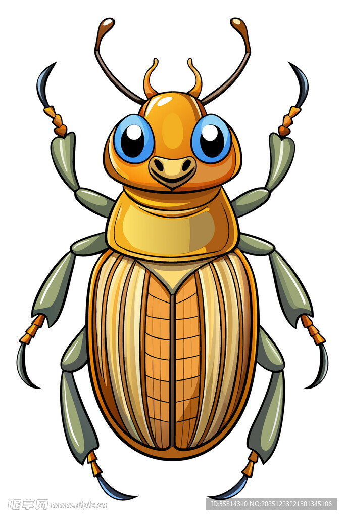 可爱卡通甲虫形象