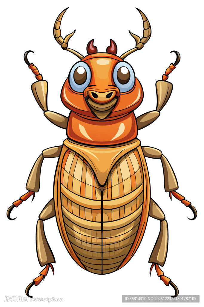 可爱卡通甲虫形象