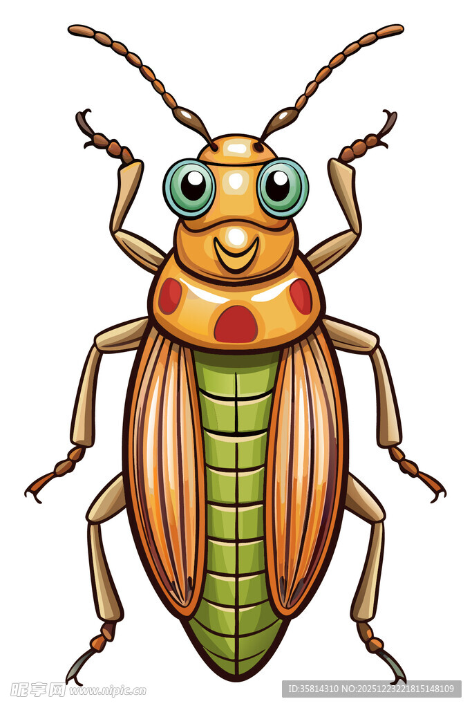 可爱卡通甲虫形象