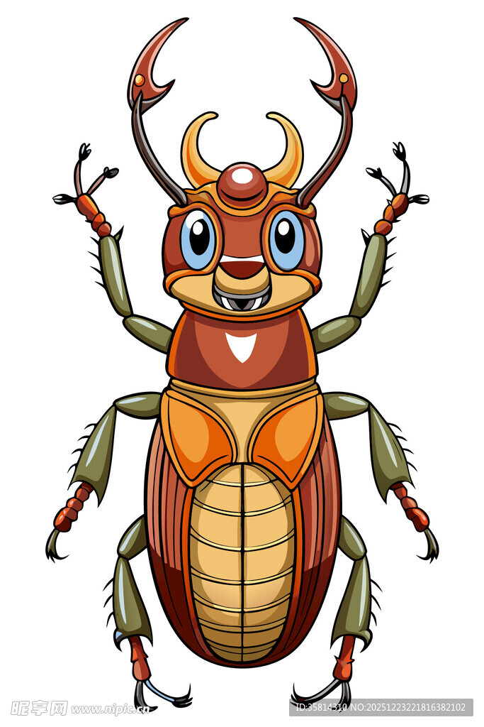 可爱卡通甲虫形象