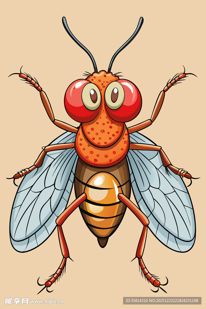 可爱卡通蜜蜂插画形象