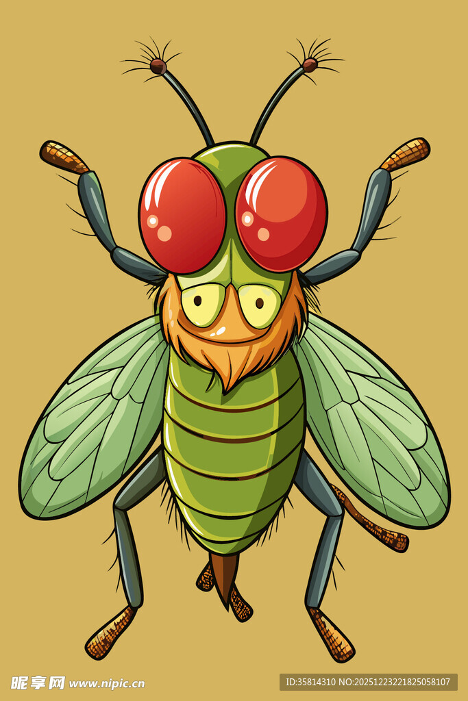 卡通大眼苍蝇形象设计