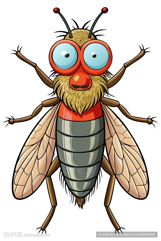 可爱卡通苍蝇形象