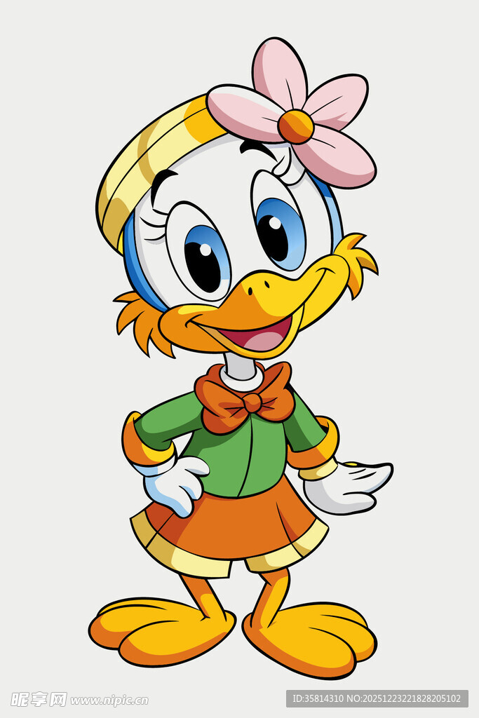 可爱唐老鸭卡通形象展示