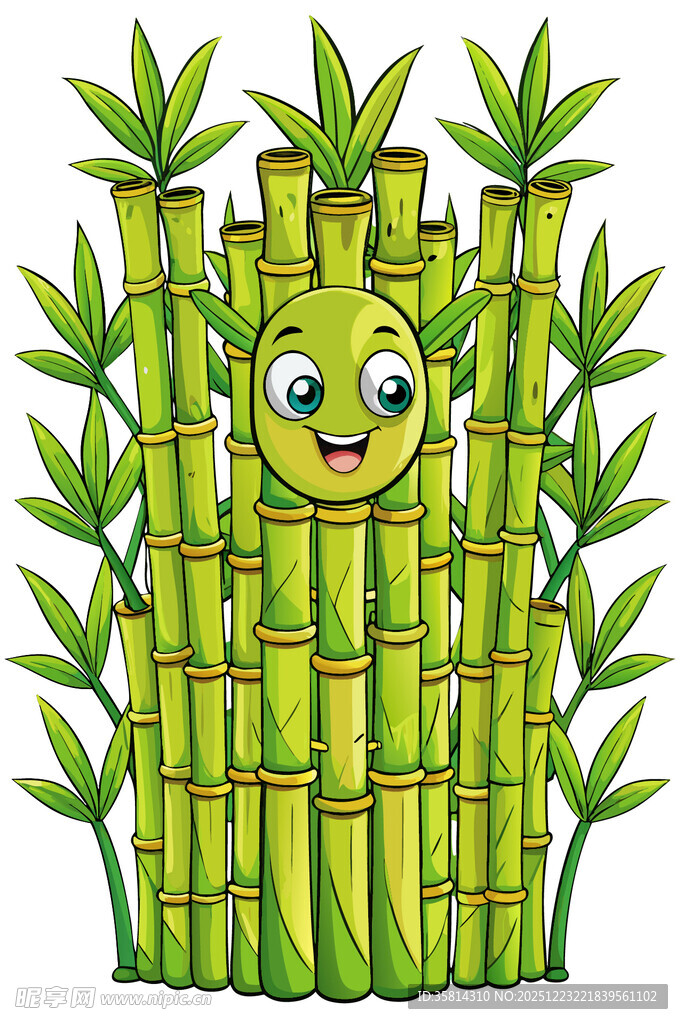 可爱竹子卡通形象
