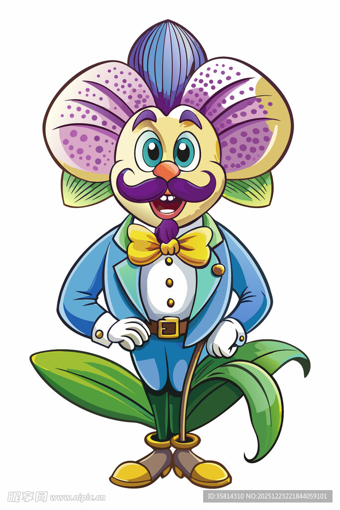 兰花小丑卡通形象