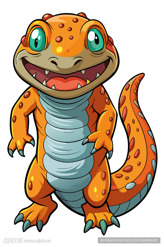 可爱卡通小蜥蜴形象