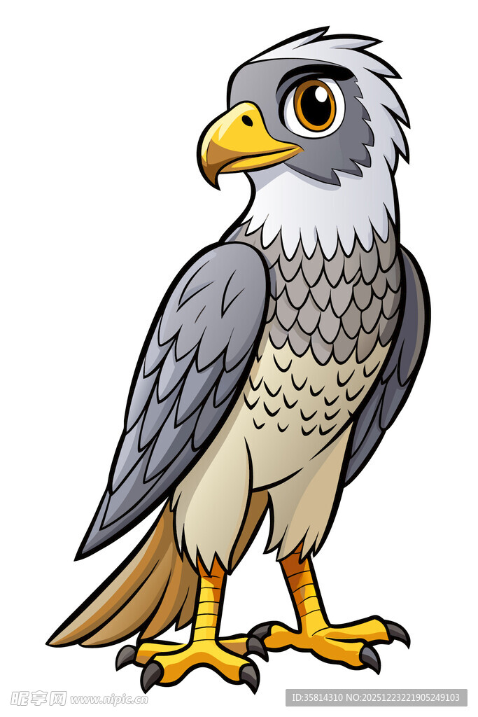 卡通灰鹰形象