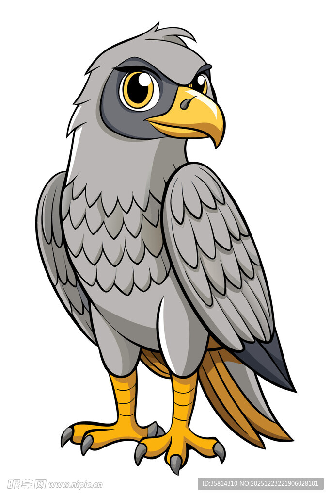 卡通灰鹰形象