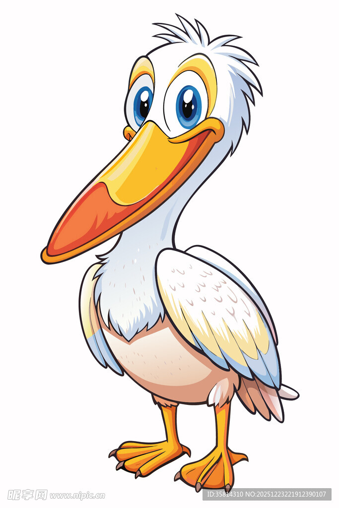 可爱鹈鹕卡通形象