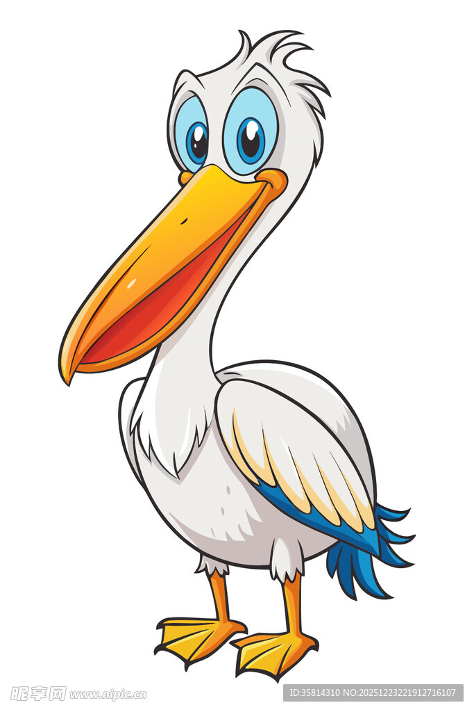 可爱鹈鹕卡通形象