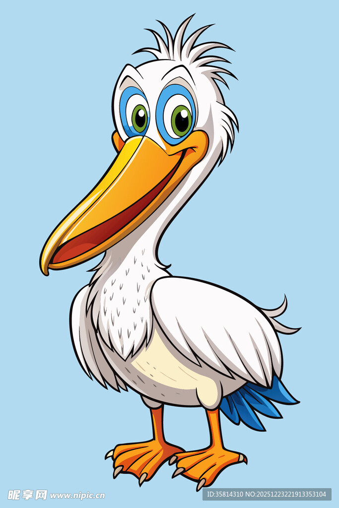 可爱鹈鹕卡通形象