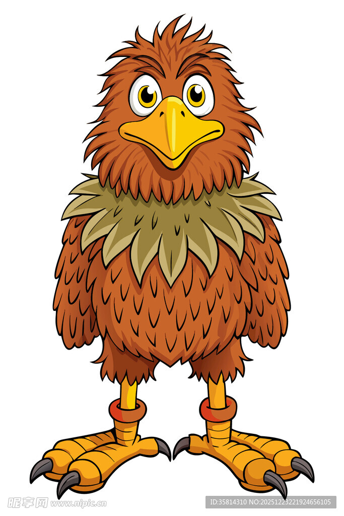 毛茸茸的橙色怪兽形象