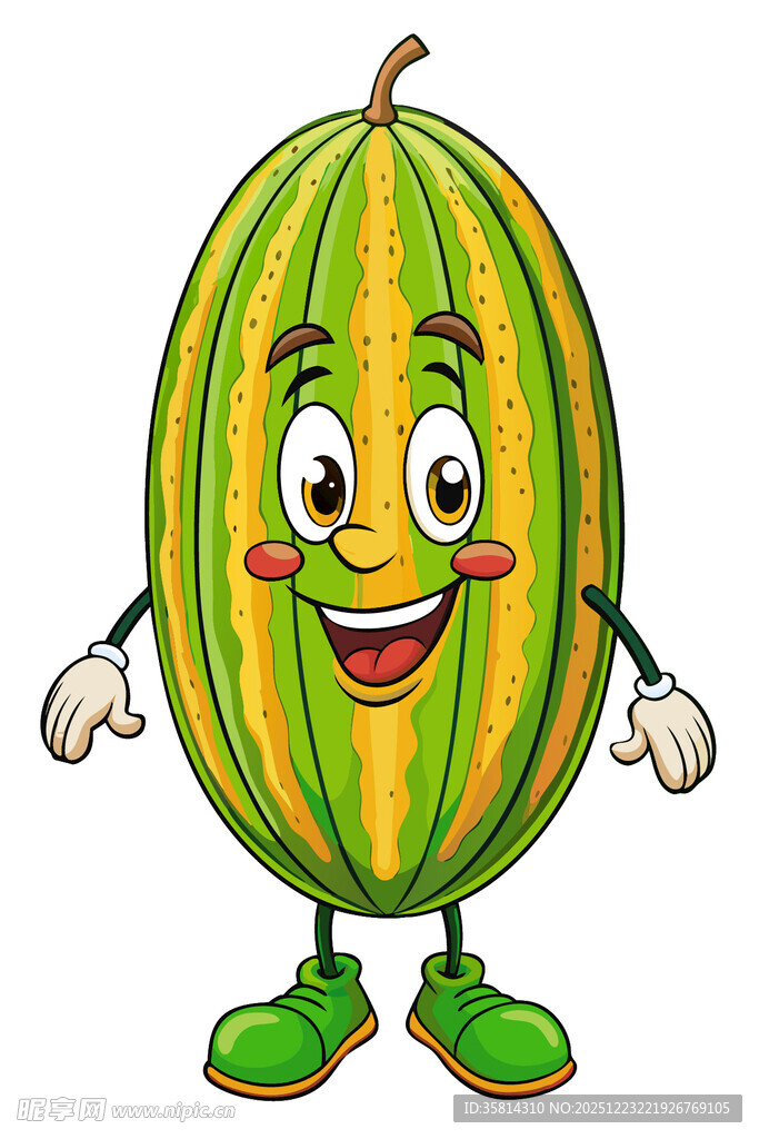 可爱卡通甜瓜形象