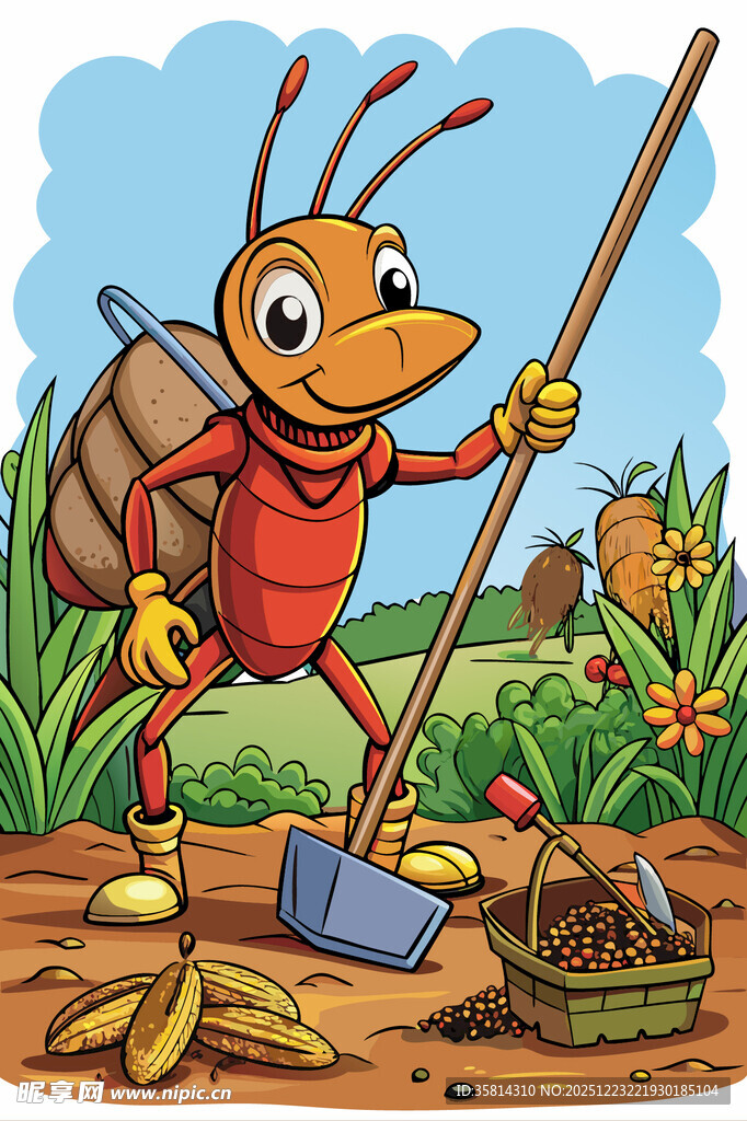 蚂蚁园丁劳作图