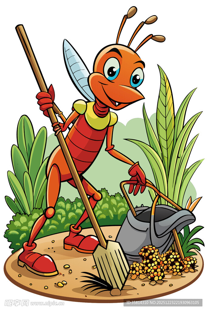 勤劳蚂蚁清扫忙