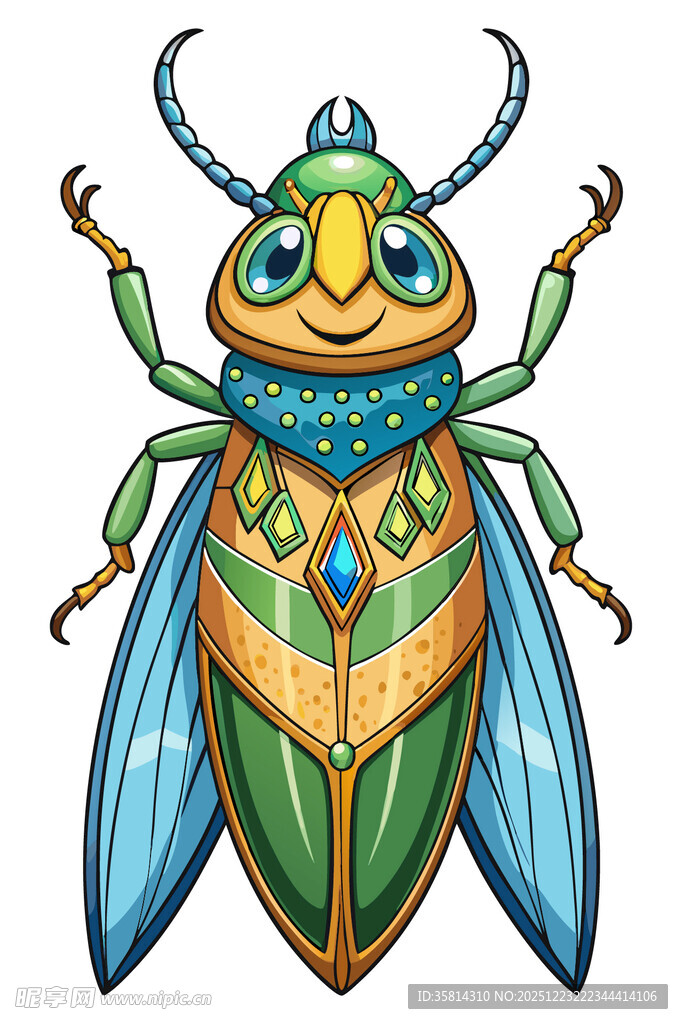 奇幻甲虫插画