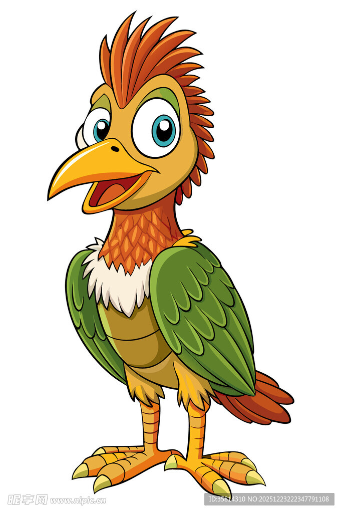 可爱彩色卡通小鸟