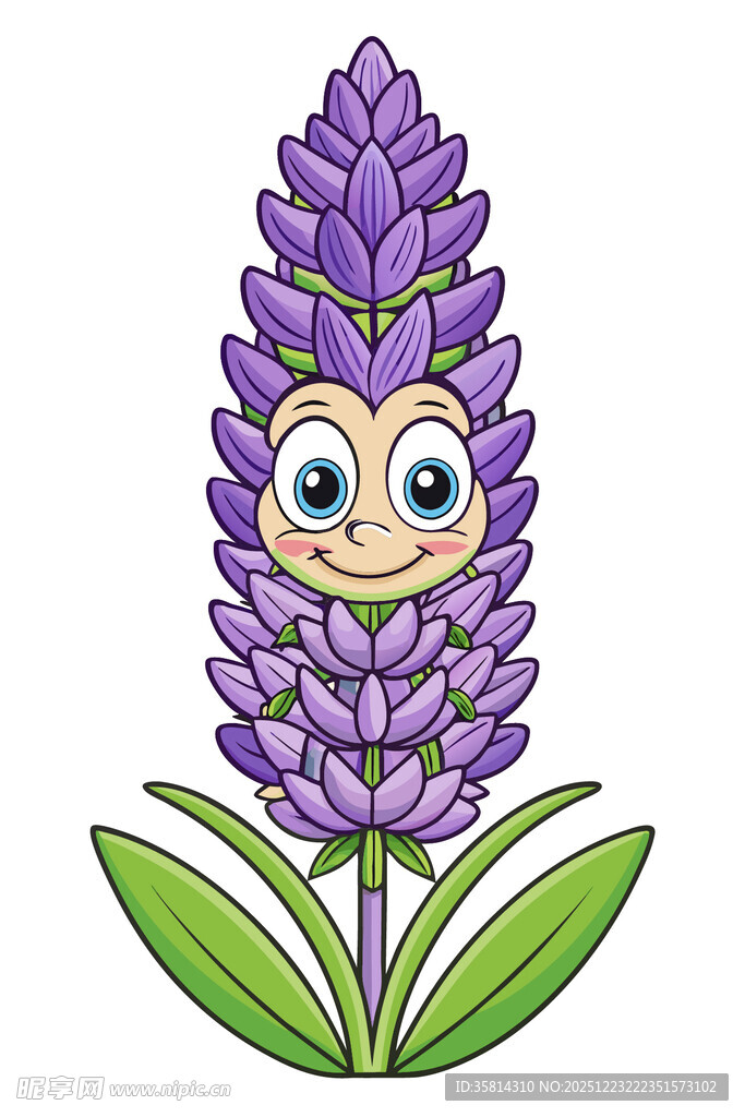 可爱薰衣草卡通形象