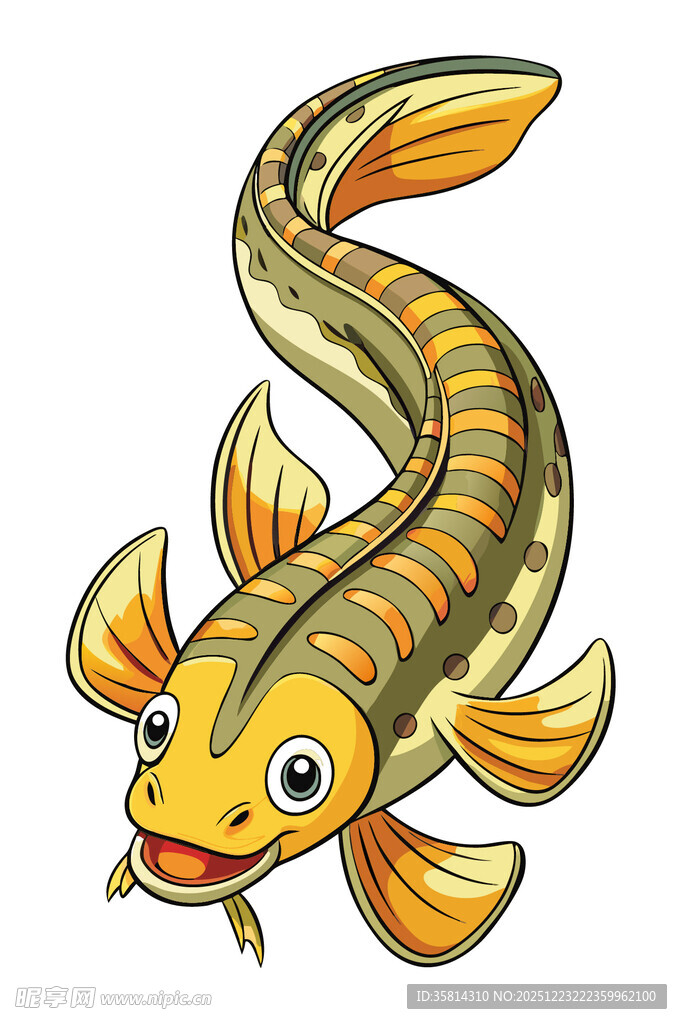 可爱卡通锦鲤形象