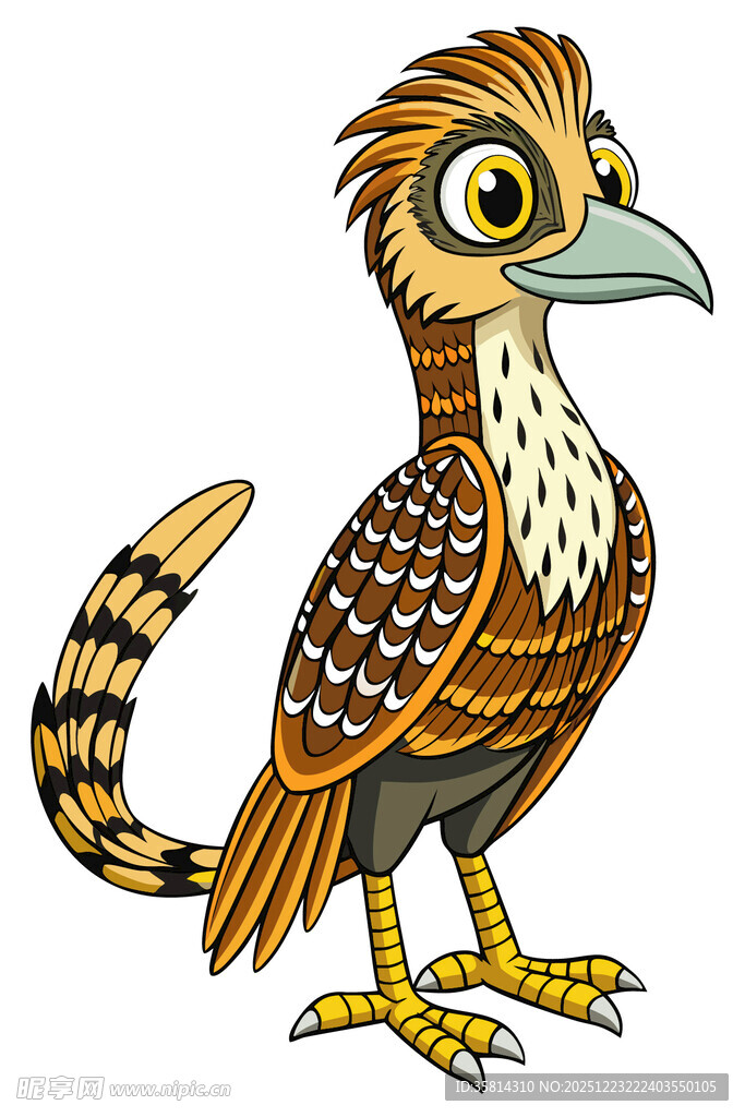 卡通风格奇异鸟插画