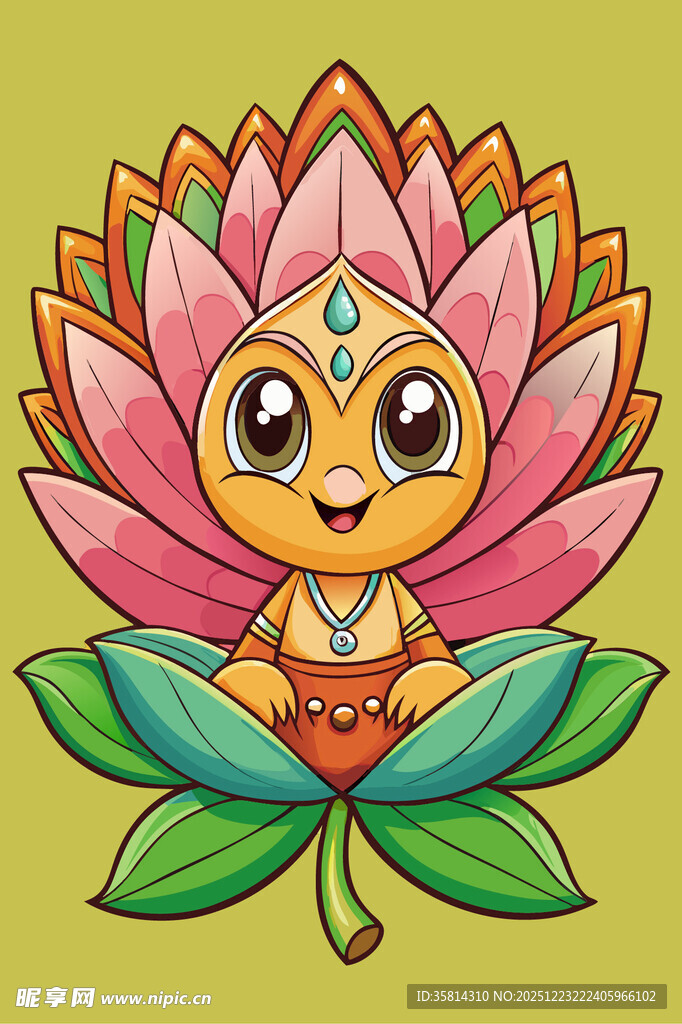 莲花精灵卡通形象