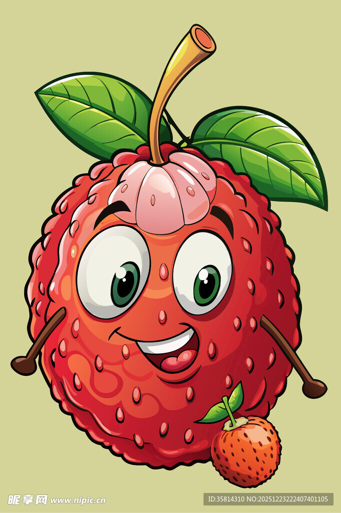 可爱荔枝卡通形象