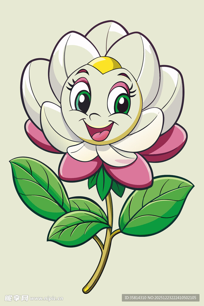 可爱卡通花朵形象