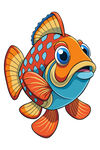 彩色卡通鱼形象