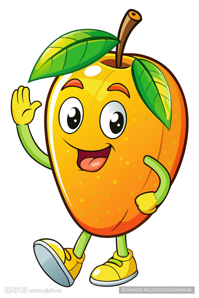 可爱拟人桃子卡通形象