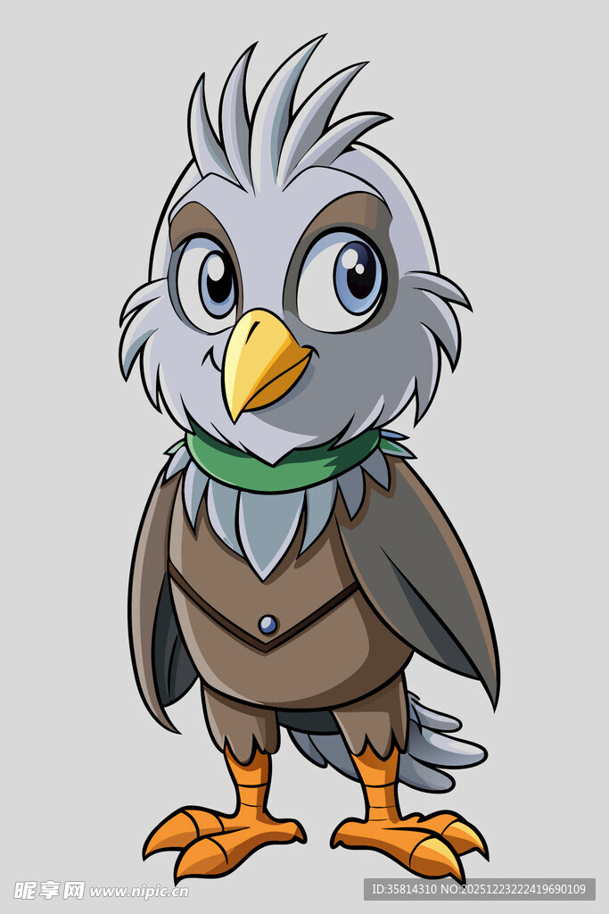 可爱拟人化小鸟形象