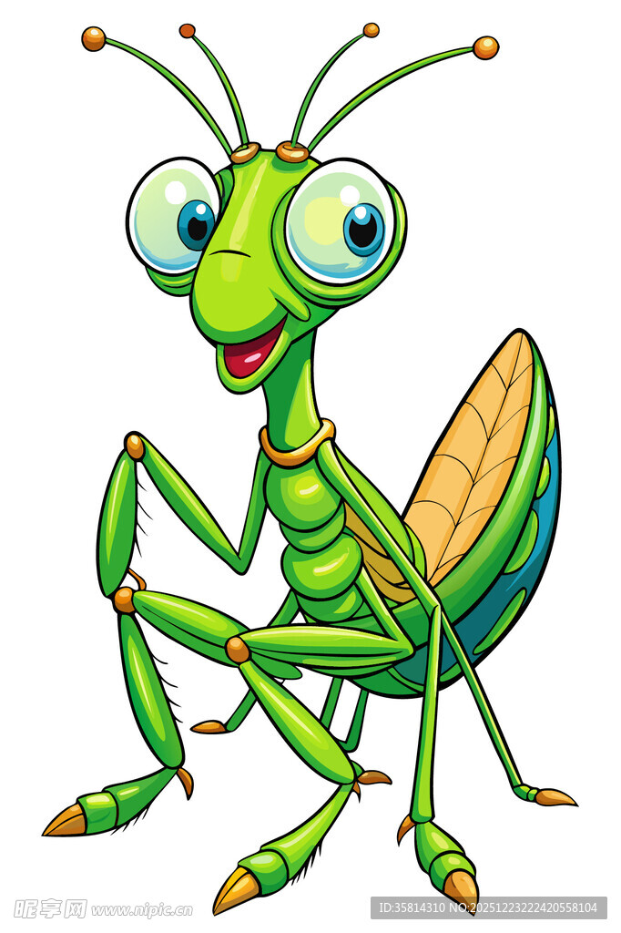 可爱螳螂卡通形象