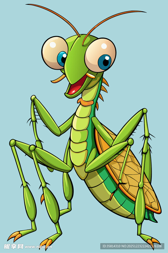 可爱螳螂卡通形象