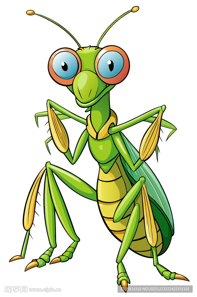可爱螳螂卡通形象