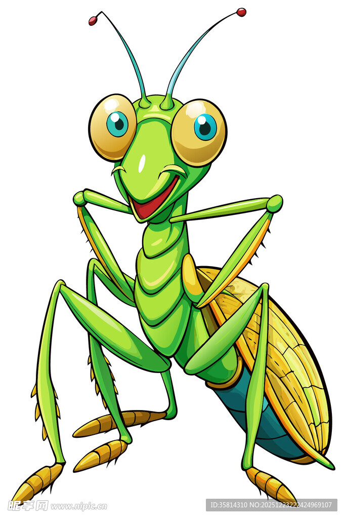 可爱螳螂卡通形象