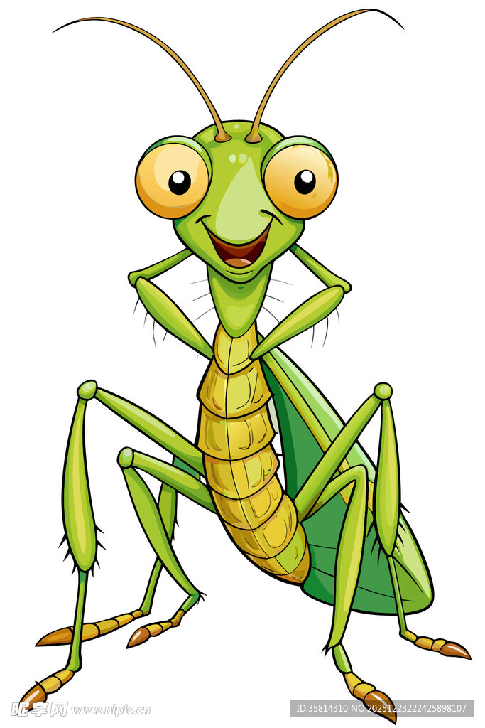 可爱螳螂卡通形象