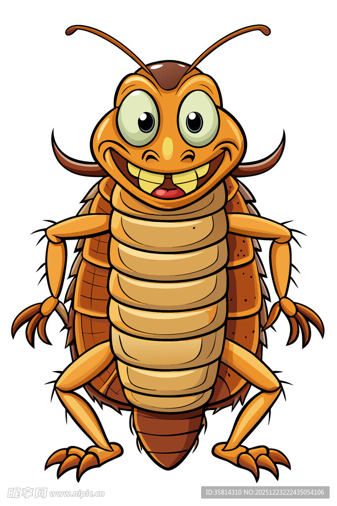 可爱卡通蟑螂形象