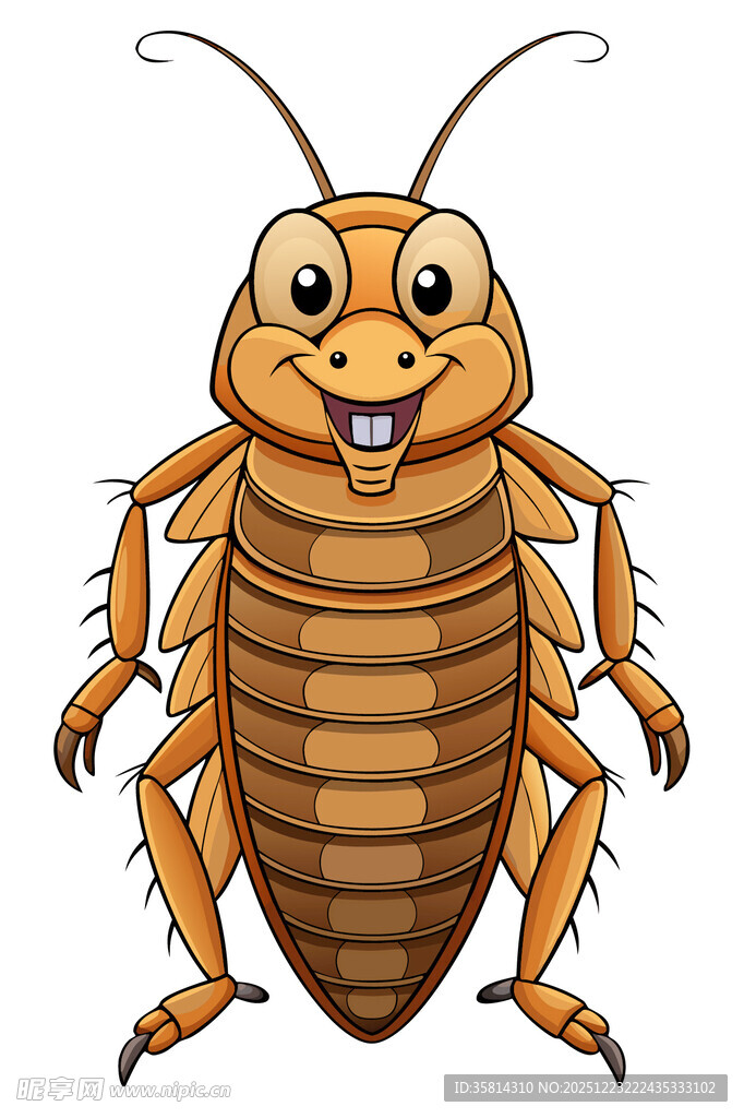 可爱卡通蟑螂形象