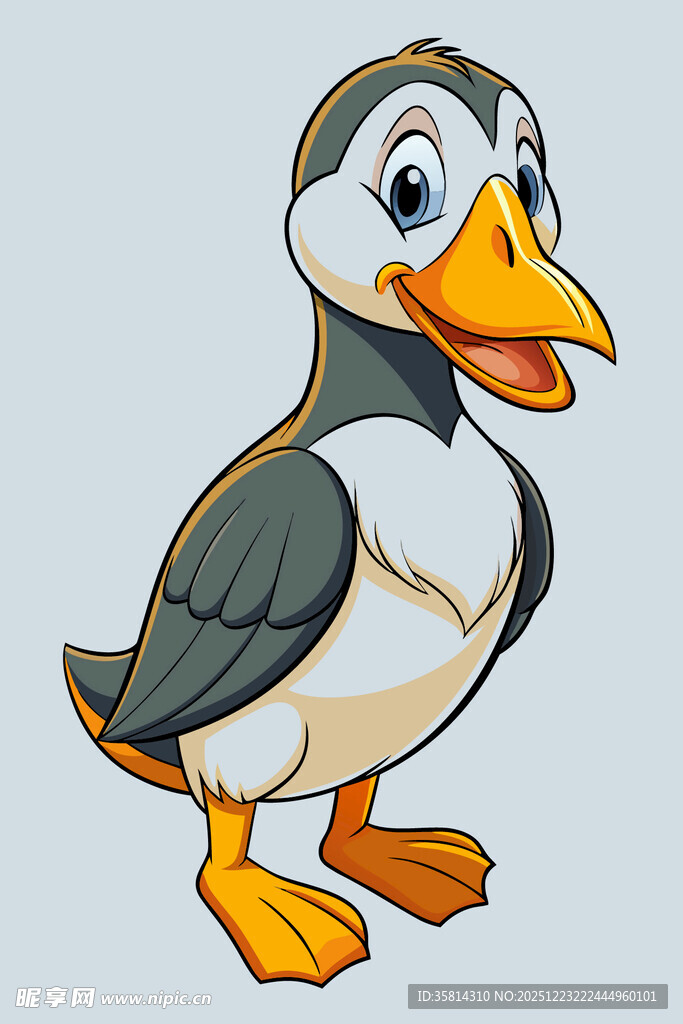 可爱海鹦卡通形象