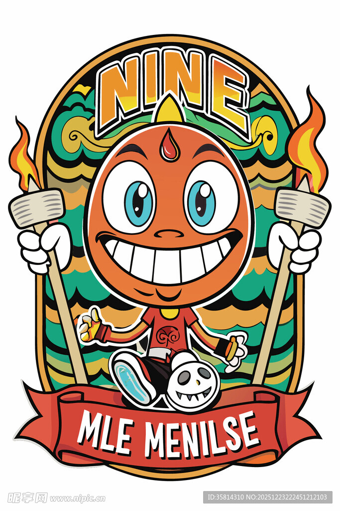 卡通南瓜形象标志设计