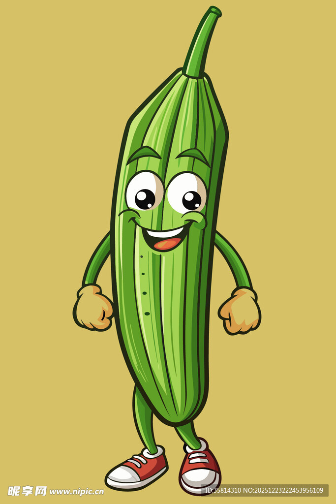 可爱卡通丝瓜拟人形象