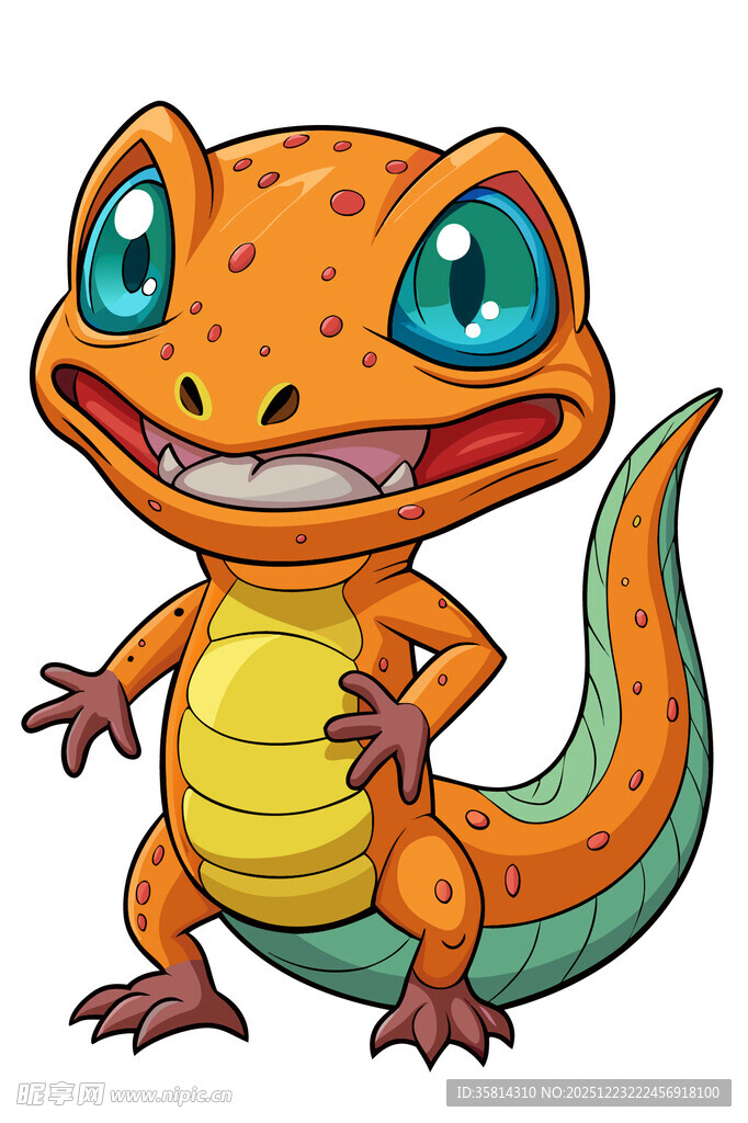 可爱卡通小蜥蜴